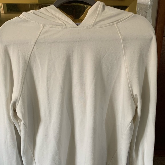 Athleta White Hooded Top Sweatshirt S - Picture 1 of 5